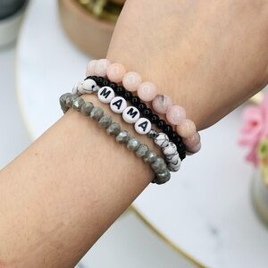 “Mama” Arm Candy Beaded Bracelet - Multicolored